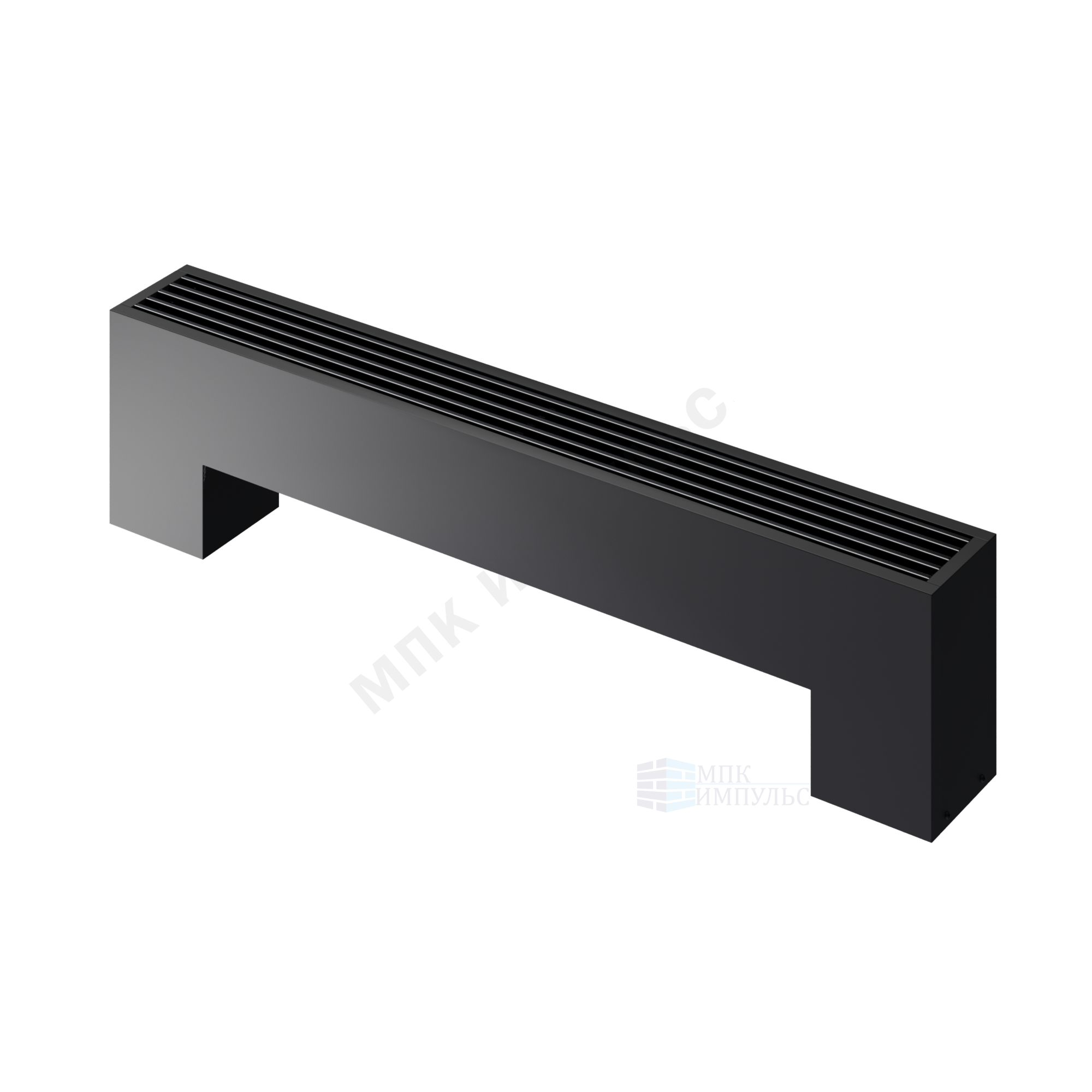 Конвектор напольный STEP 2-N-BL-LG-BL 130х130х600 бок/п Noir Sable (черный) Heaton — изображение 3
