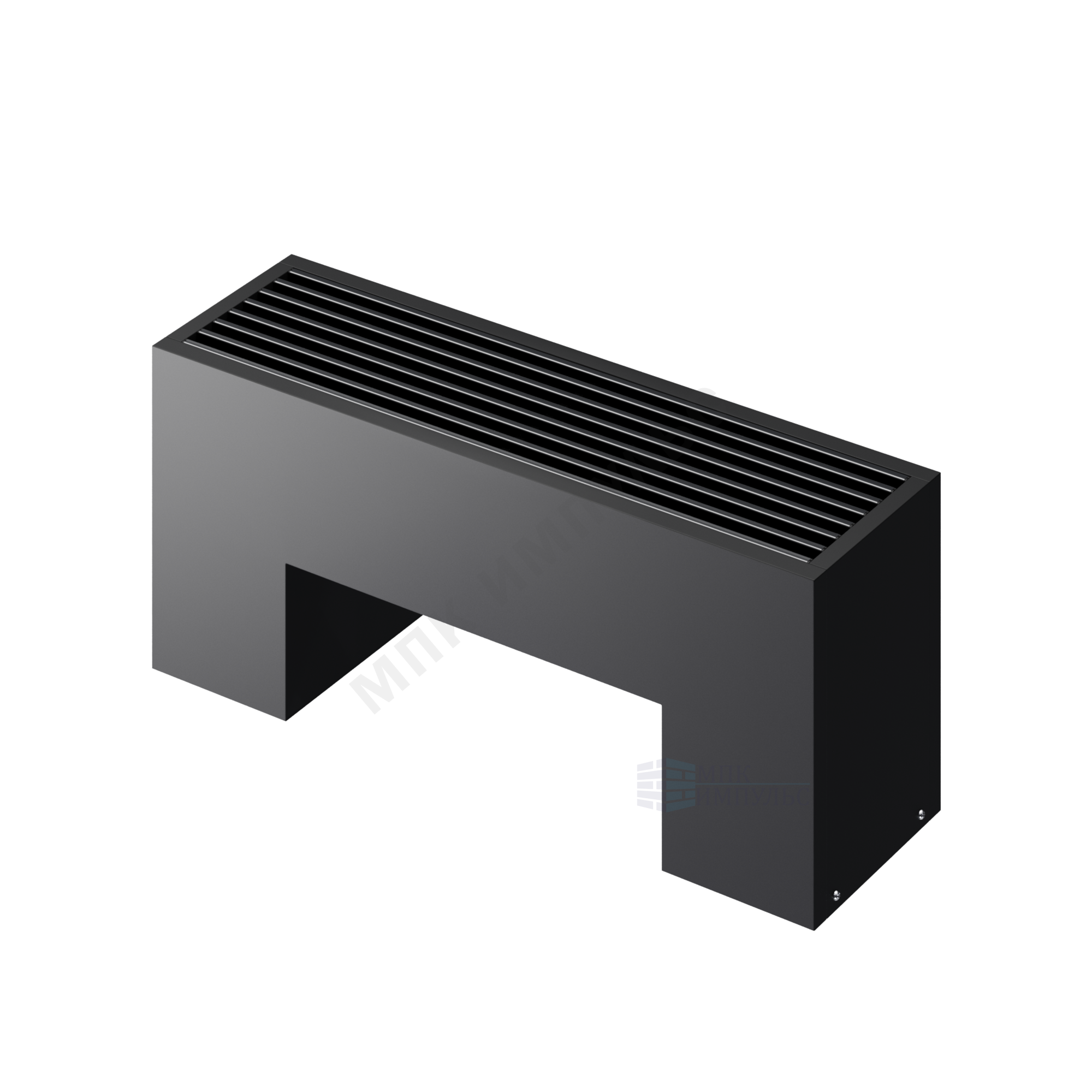 Конвектор напольный STEP 2-N-BL-LG-BL 130х180х700 бок/п Noir Sable (черный) Heaton