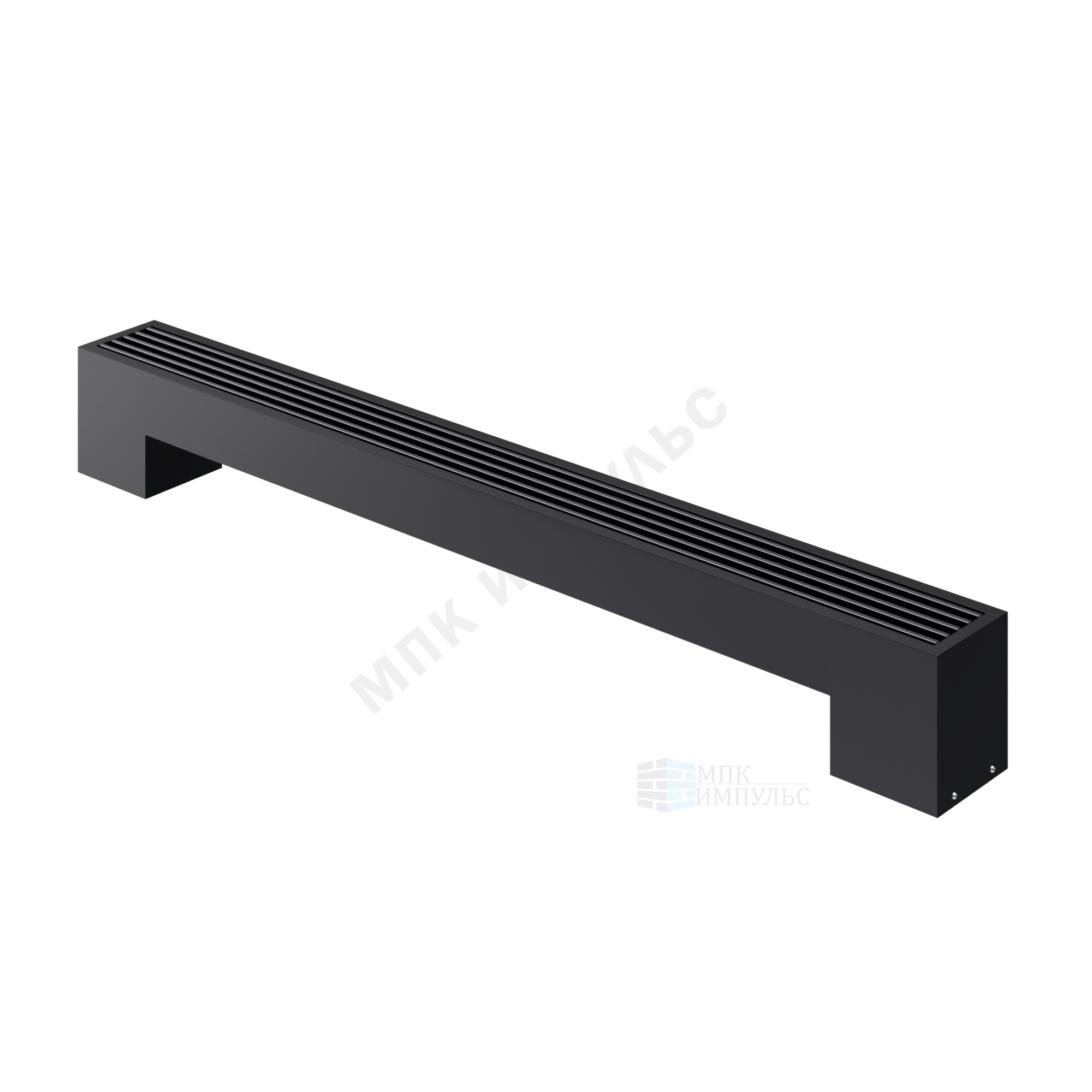 Конвектор напольный STEP 1-N-BL-LG-BL 80х130х1200 бок/п Noir Sable (черный) Heaton — изображение 4