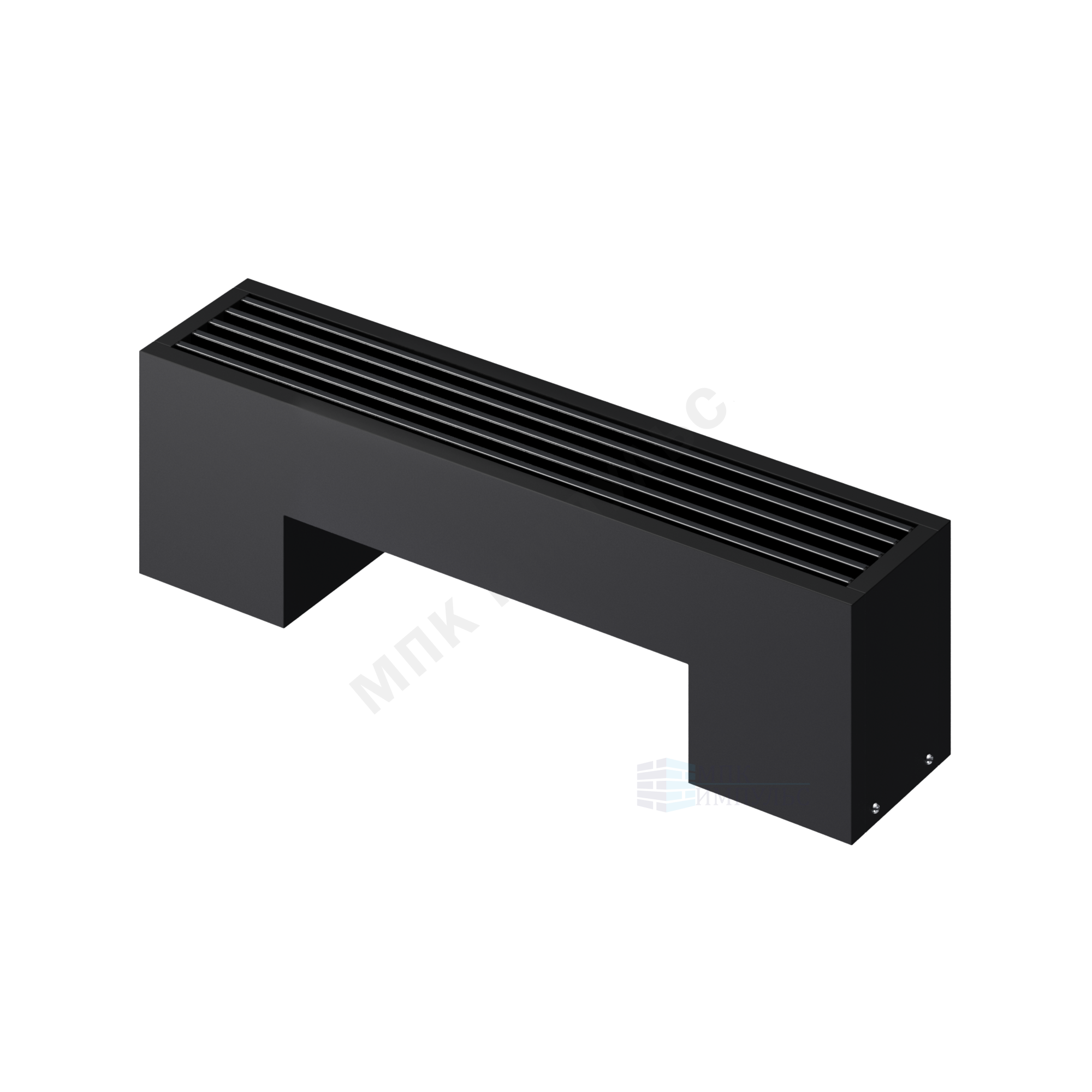 Конвектор напольный STEP 1-N-BL-LG-BL 80х130х700 бок/п Noir Sable (черный) Heaton