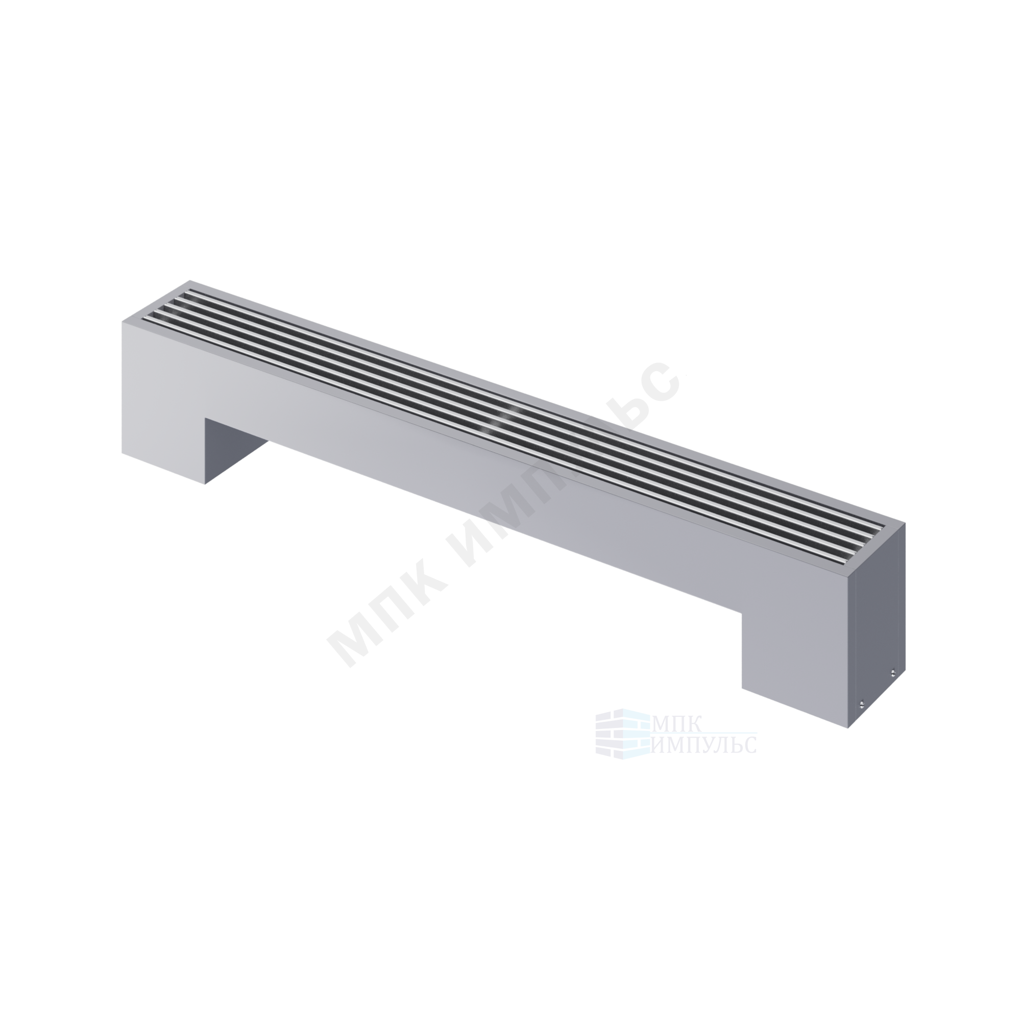 Конвектор напольный STEP 1-N-SS-LG-NA 80х130х1200 бок/п Silver Satin (серебристый) Heaton — изображение 3
