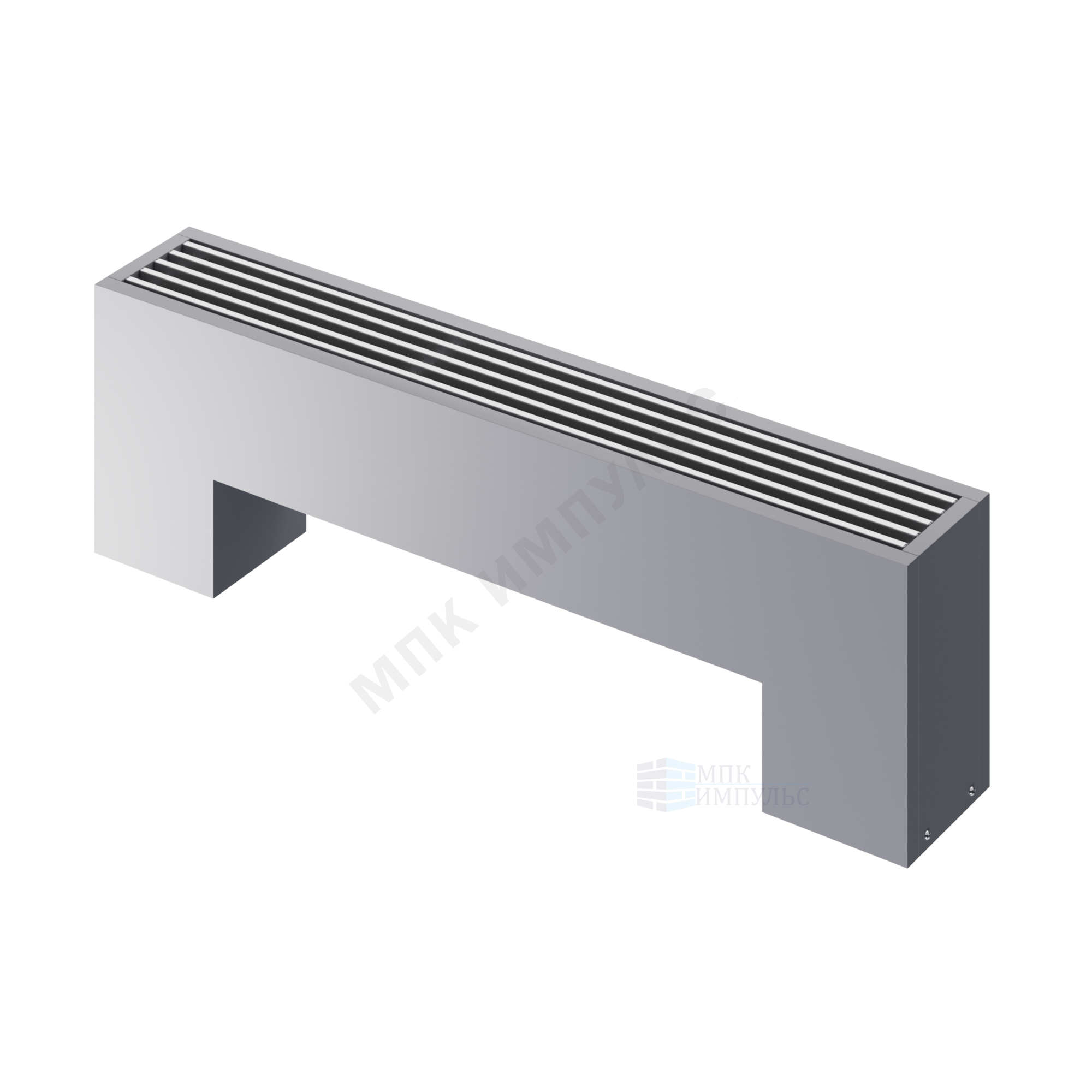 Конвектор напольный STEP 2-N-SS-LG-NA 130х130х600 бок/п Silver Satin (серебристый) Heaton — изображение 2