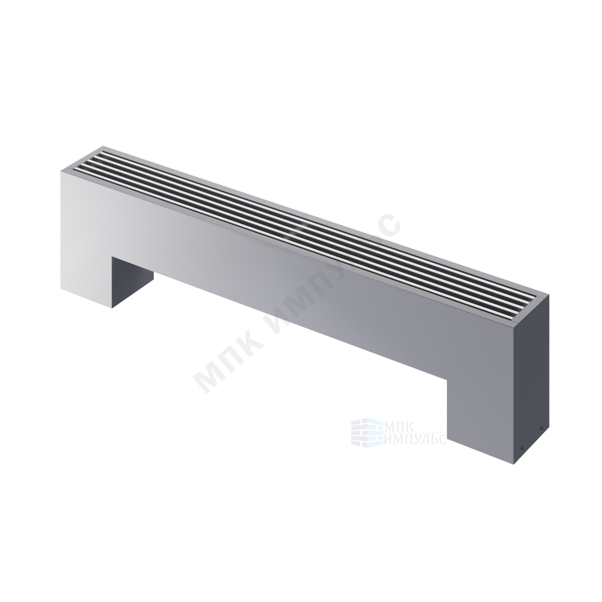 Конвектор напольный STEP 2-N-SS-LG-NA 130х130х900 бок/п Silver Satin (серебристый) Heaton — изображение 3