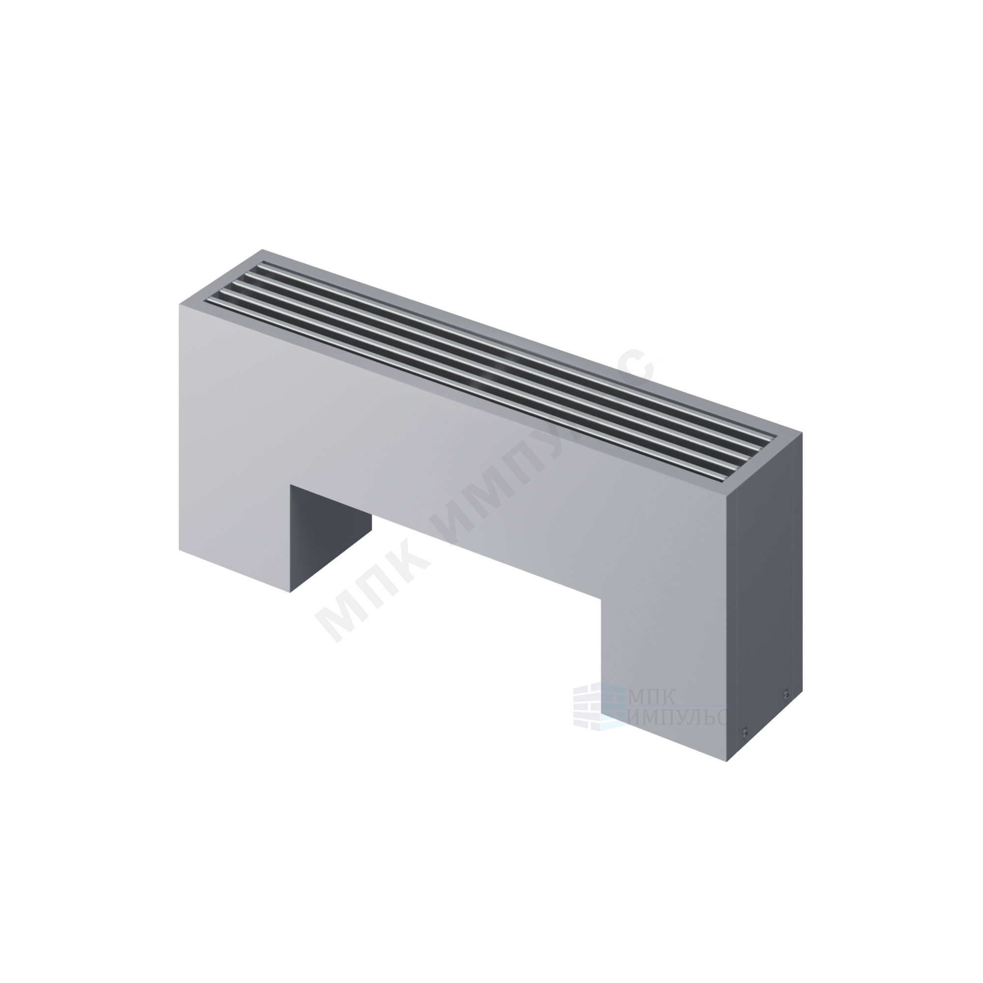 Конвектор напольный STEP 2-N-SS-LG-NA 130х130х2700 бок/п Silver Satin (серебристый) Heaton
