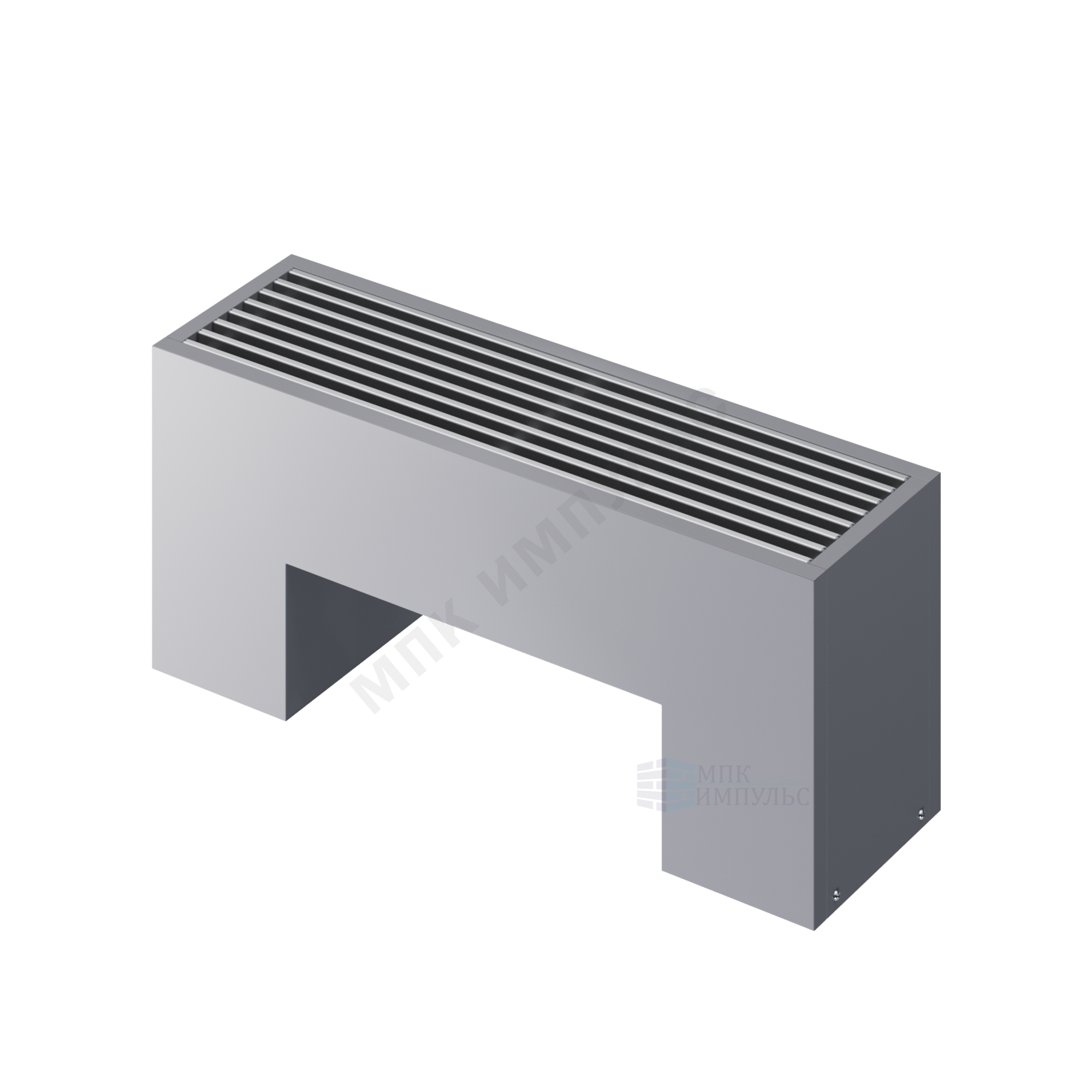 Конвектор напольный STEP 2-N-SS-LG-NA 130х180х2000 бок/п Silver Satin (серебристый) Heaton