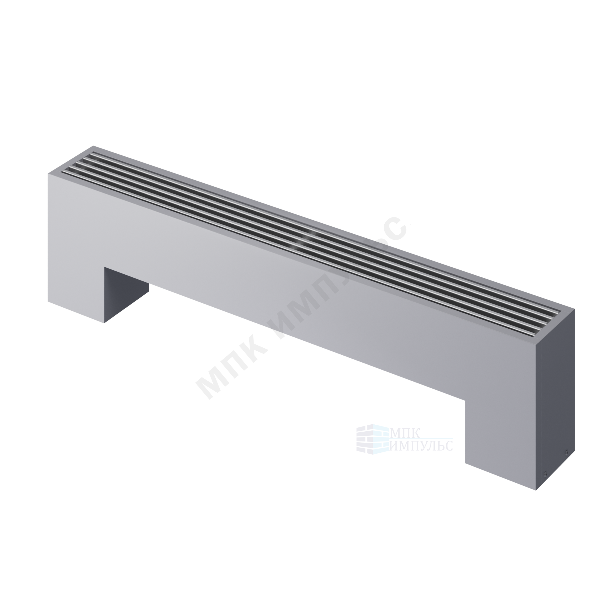 Конвектор напольный STEP 2-N-SS-LG-NA 130х180х700 бок/п Silver Satin (серебристый) Heaton — изображение 3