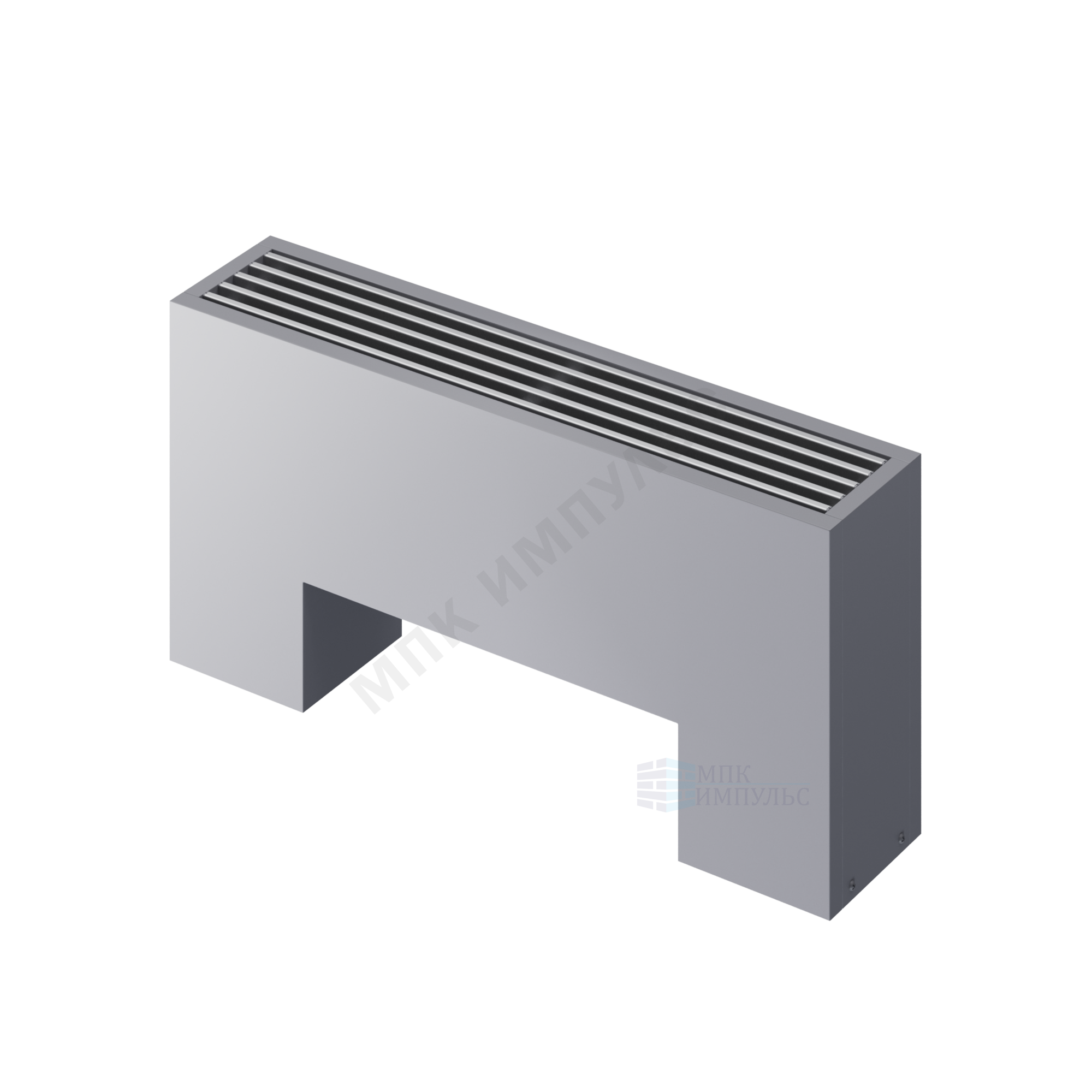 Конвектор напольный STEP 3-N-SS-LG-NA 180х130х2400 бок/п Silver Satin (серебристый) Heaton