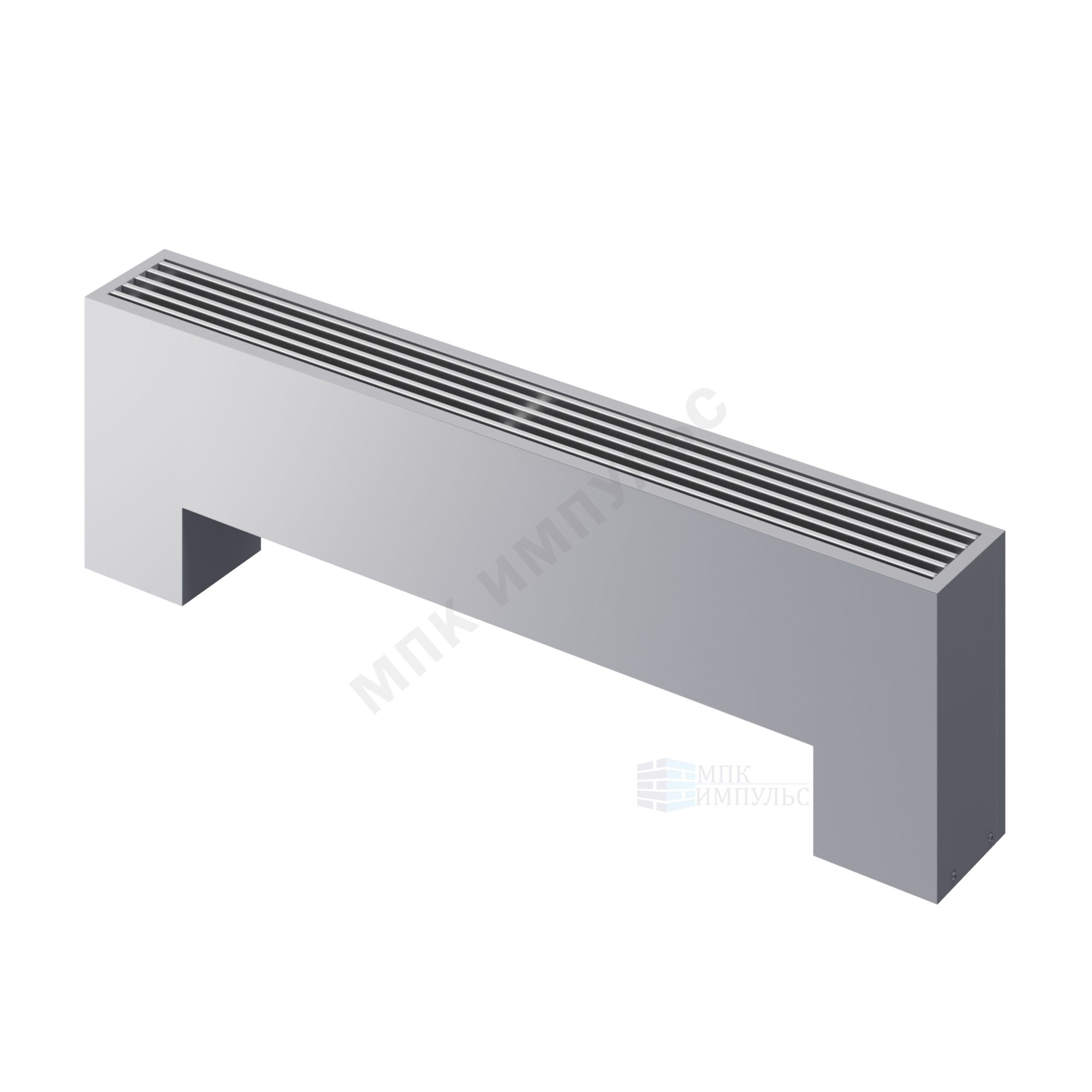 Конвектор напольный STEP 3-N-SS-LG-NA 180х130х800 бок/п Silver Satin (серебристый) Heaton — изображение 3