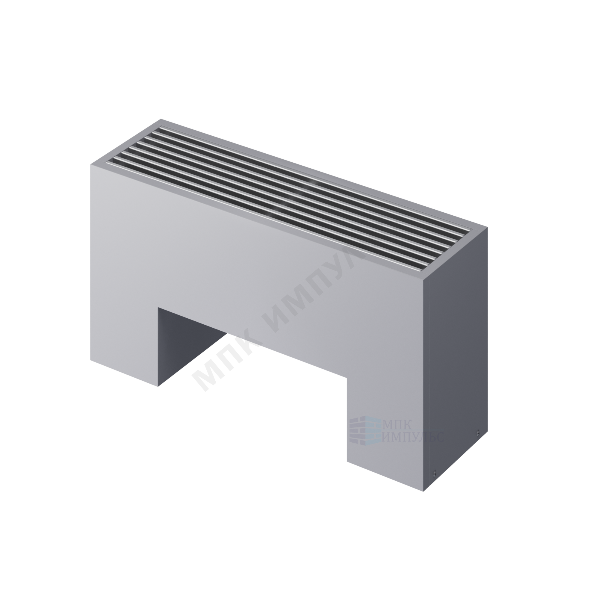 Конвектор напольный STEP 3-N-SS-LG-NA 180х180х1600 бок/п Silver Satin (серебристый) Heaton