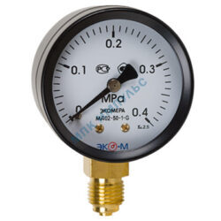 Манометр МД02 радиальный Дк50мм 0-0,4 МПа кл.2,5 G1/4" ЭКОМЕРА МД02-50-G-0,4МПа-РИ
