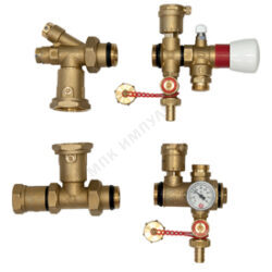 Комплект арматуры для коллекторной группы R553D/R553F латунь R557K Giacomini R557KY002