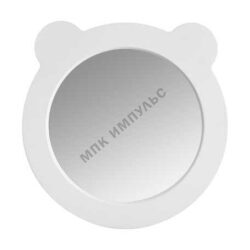 Зеркало круглое Каспер Мишка белое матовое Aquaton 1A283302CRE20
