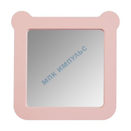 Зеркало квадратное Каспер Мишка розовое матовое Aquaton 1A283402CR1E0