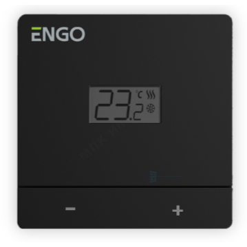 Терморегулятор черный накладной ENGO EASY230B