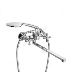 Смеситель для ванны с душем двуручный хром Рокс Santek WH5A12014C001