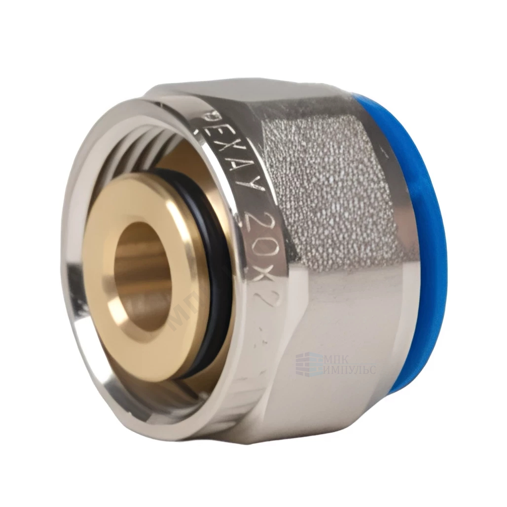 Евроконус для PE-X труб обжим латунь Дн 20х2,8х3/4" с накидной гайкой RAUTITAN flex Рехау 12663623003
