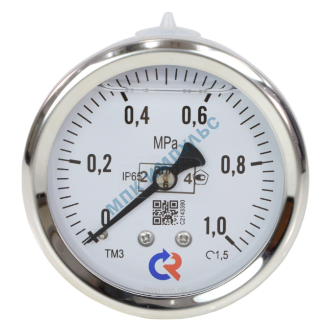 Манометр гидрозаполненный ТМ-320Т.10 осевой Дк63мм 0-0,6 МПа кл.1,5 G1/4" глицерин Росма 00000025443