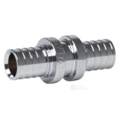 Муфта для PE-X труб аксиальная латунь хром Дн 20 THERM S Рехау 12503173002