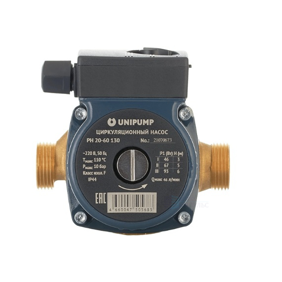 Насос циркуляционный с мокрым ротором PH 20-60 130 (ГВС) Unipump 66193 — изображение 2