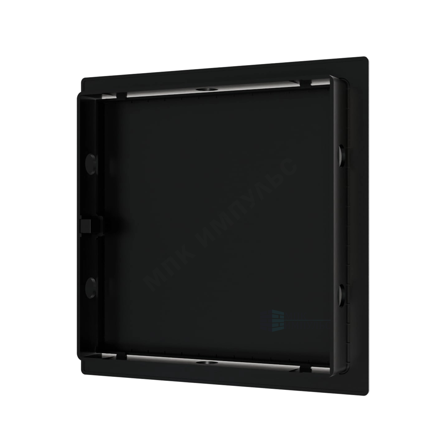 Люк нажимной пластик 150х150 с фланцем 172х172 Evecs LN L1515N black — изображение 4