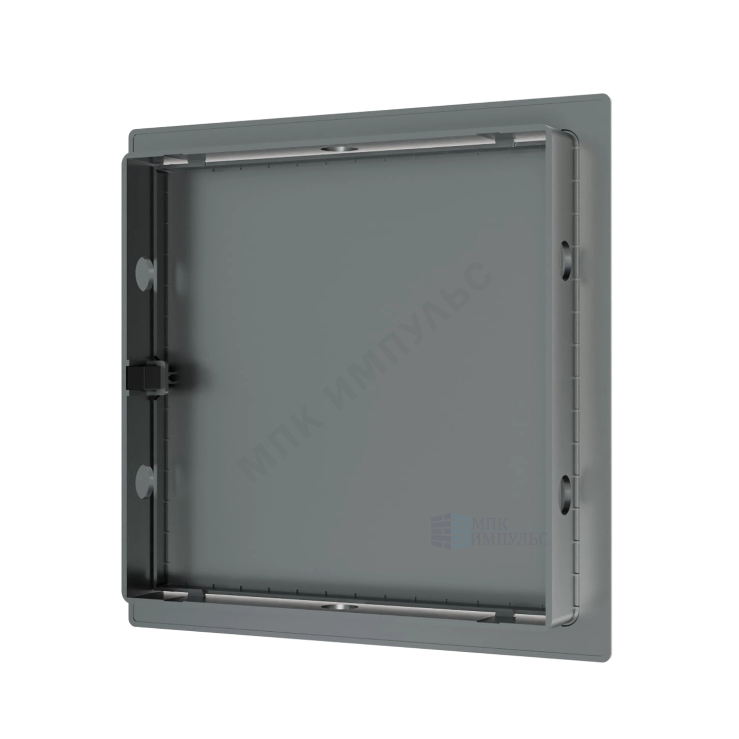 Люк нажимной пластик 300х400 с фланцем 327х427 Evecs LN L3040N gray — изображение 4