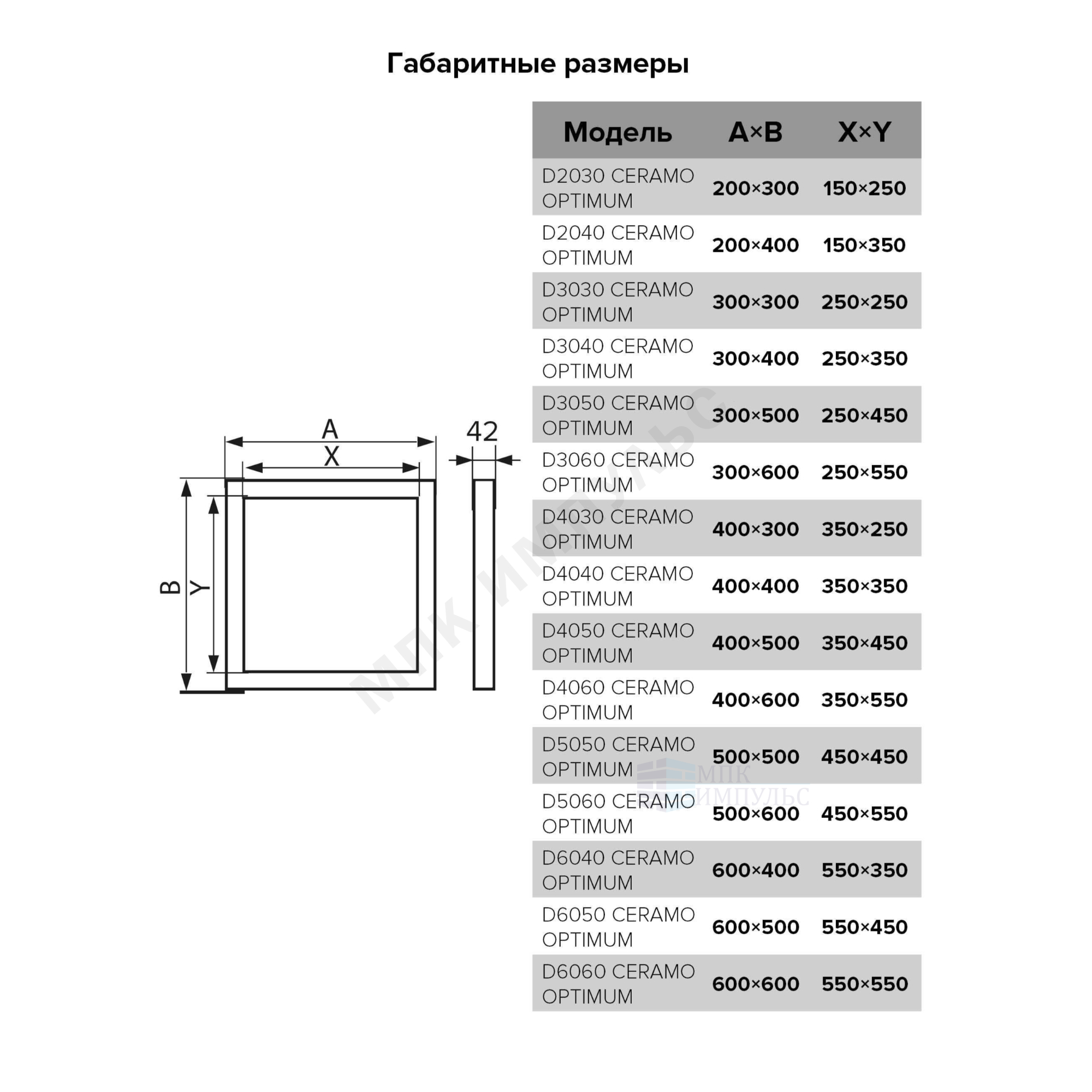Люк под плитку нажимной алюминий 500х600 на износоустойчивой петле Evecs CERAMO OPTIMUM D5060 — изображение 5