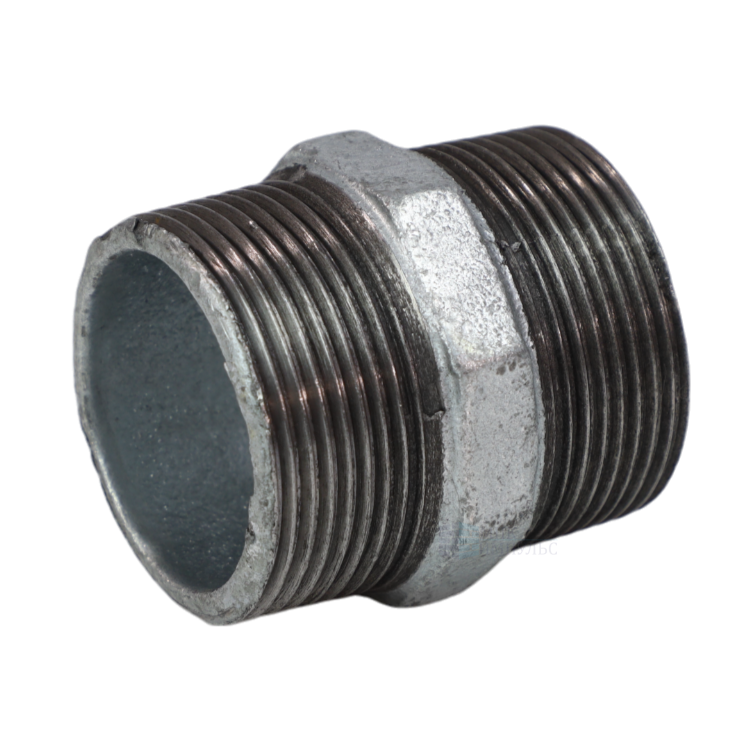 Ниппель прямой чугун оц Ду 15 (1/2") НР Fittex PLUS