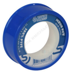 Лента ФУМ PTFE FU10 12ммх0,075ммх10м катушка среда: вода SantechSystems