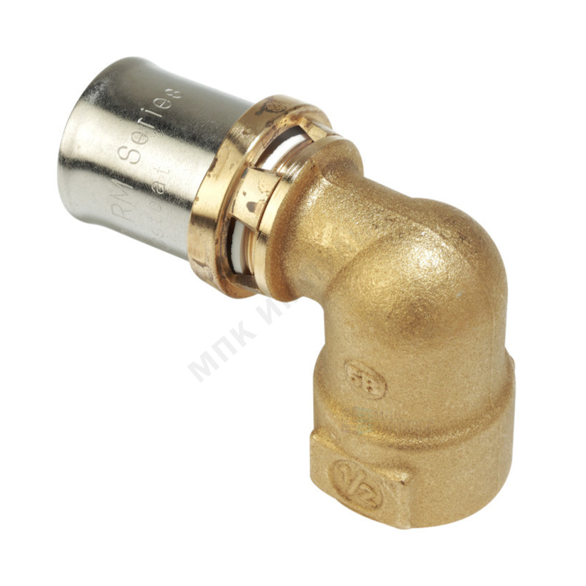 Угольник для МП/PE-X труб латунь пресс Дн 20х3/4"х90гр ВР RM129 Giacomini RM129Y047 — изображение 2