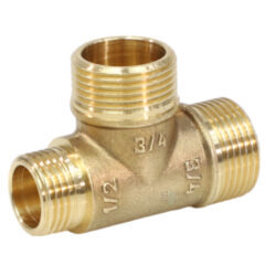Тройник латунь переходной Ду 15х15х15 (1/2"х1/2"х1/2") НР/НР/НР VALFEX VF.131.L.012