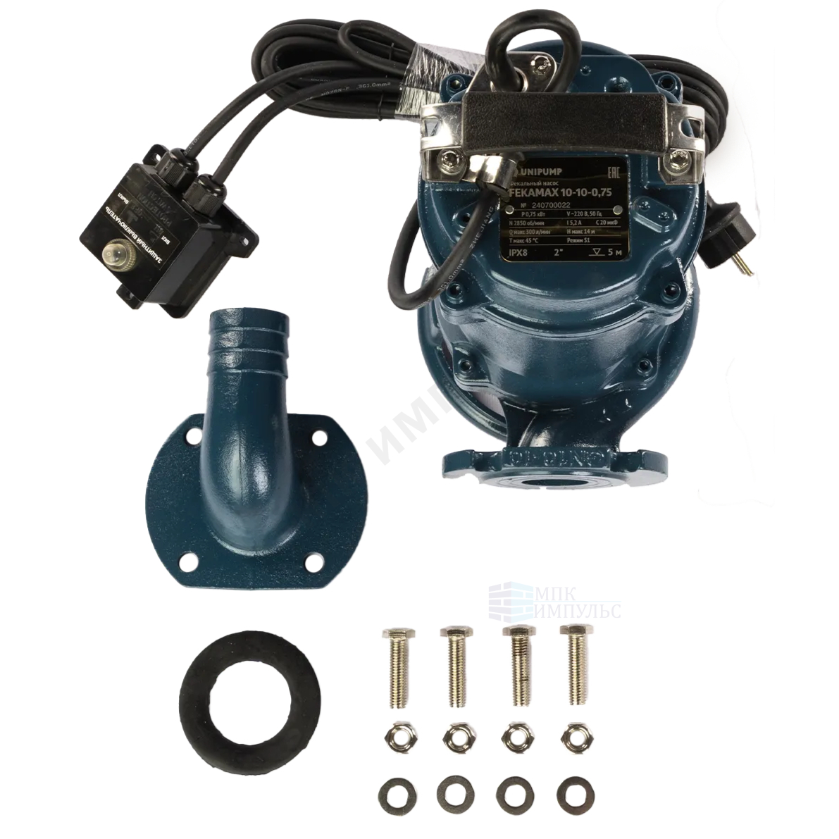 Насос фекальный FEKAMAX 10-10-0,75 1х230В/50 Гц Unipump 93891 — изображение 3