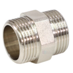 Ниппель латунь никель Ду 25 (1") НР VALFEX VF.582.N.100