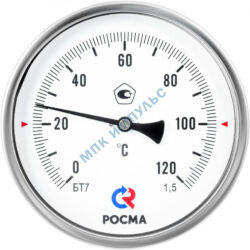 Термометр биметаллический осевой Дк150 160С L=150мм G1/2" БТ-71.211 Росма 00000002793
