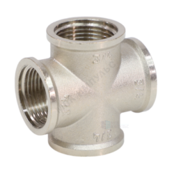 Крест латунь никель Ду 15 (1/2") ВР VALFEX VF.760.N.012