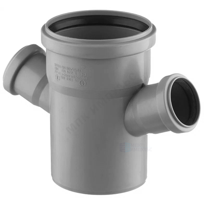 Крестовина PP-H 1-плоскостная серая HT HTDA Дн 110х50х50х67гр б/нап в/к Ostendorf 115910