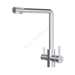 Смеситель для кухонной мойки ручка сбоку одноручный излив с каналом для питьевой воды сатин X-Joy AM.PM F85B05700