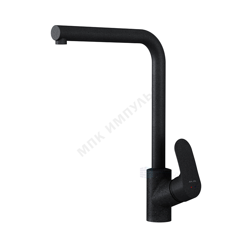 Смеситель для кухонной мойки ручка сбоку одноручный черный Like AM.PM F8005022
