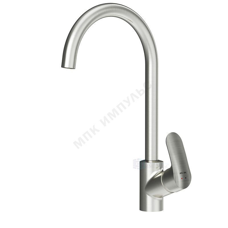 Смеситель для кухонной мойки ручка сбоку одноручный сатин Like AM.PM F8007111