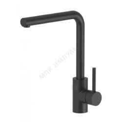 Смеситель для кухонной мойки ручка сбоку одноручный черный Риф Santek WH5A41125N001