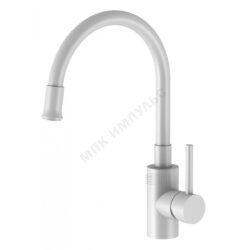 Смеситель для кухонной мойки ручка сбоку одноручный белый Риф Santek WH5A44025B001