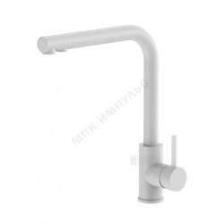 Смеситель для кухонной мойки ручка сбоку одноручный излив с каналом для питьевой воды белый Марти Santek WH5A43026B001