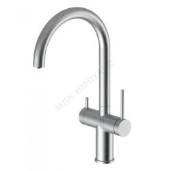 Смеситель для кухонной мойки ручка сбоку одноручный излив с каналом для питьевой воды сатин Энсо Santek WH5A43027AP01