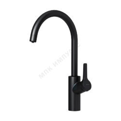 Смеситель для кухонной мойки ручка сбоку одноручный излив с каналом для питьевой воды черный Eclipse Damixa 310721300