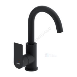 Смеситель для умывальника ручка сбоку одноручный черный Apollo Damixa 470220300