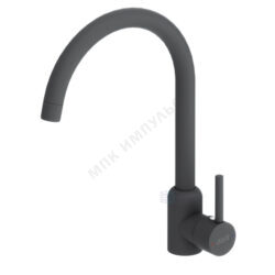 Смеситель для кухонной мойки ручка сбоку одноручный черный Logic Dorff D3007022