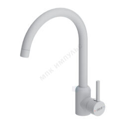Смеситель для кухонной мойки ручка сбоку одноручный белый Logic Dorff D3007033