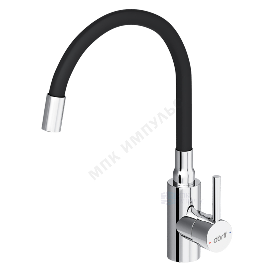 Смеситель для кухонной мойки ручка сбоку одноручный хром Logic Dorff D3007622
