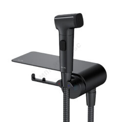 Смеситель встраиваемый для гигиенического душа одноручный с полкой и держателем туалетной бумаги черный Func AM.PM F0H8F922