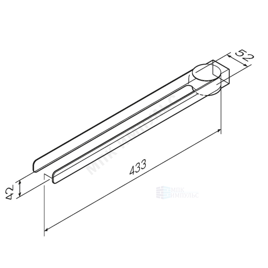 Вешалка для полотенец поворотная двойная Inspire V2.0 хром AM.PM A50A32600 — изображение 2