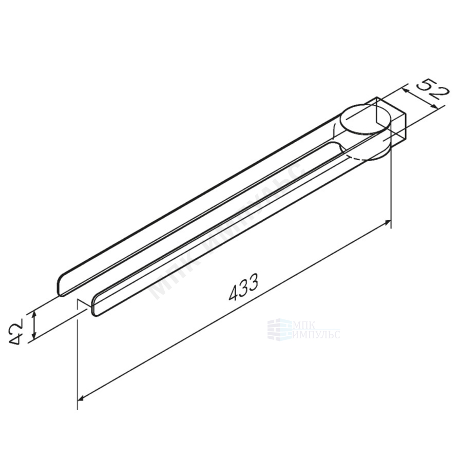 Вешалка для полотенец поворотная двойная Inspire V2.0 черный AM.PM A50A32622 — изображение 2